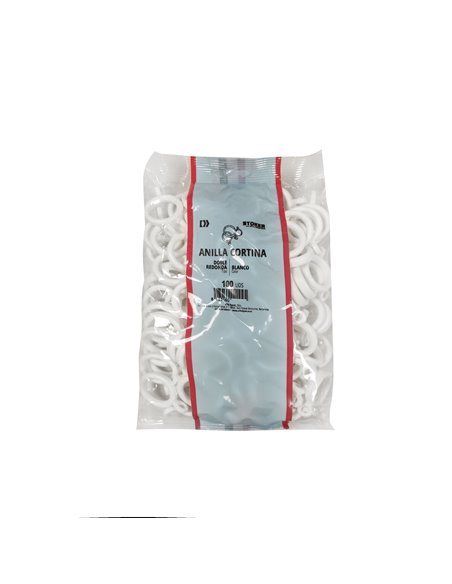Anilla Cortina Redonda 21mm Blanca (100)