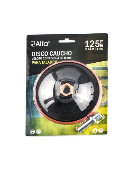 Disco Caucho 125 Mm Velcro 10mm