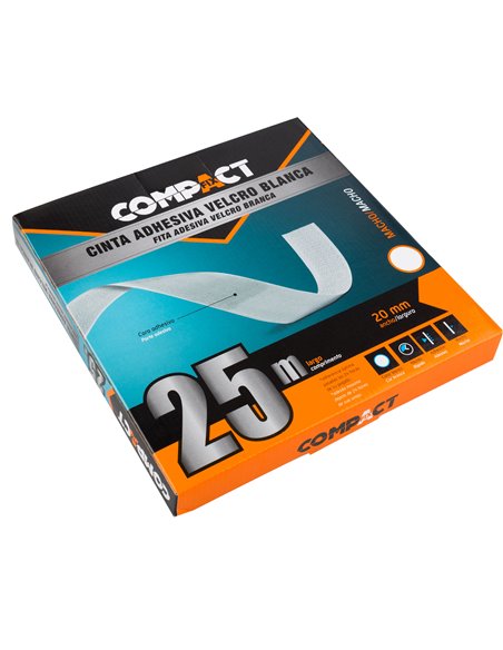 Cinta Velcro Compact 25mx20mm Macho Bl