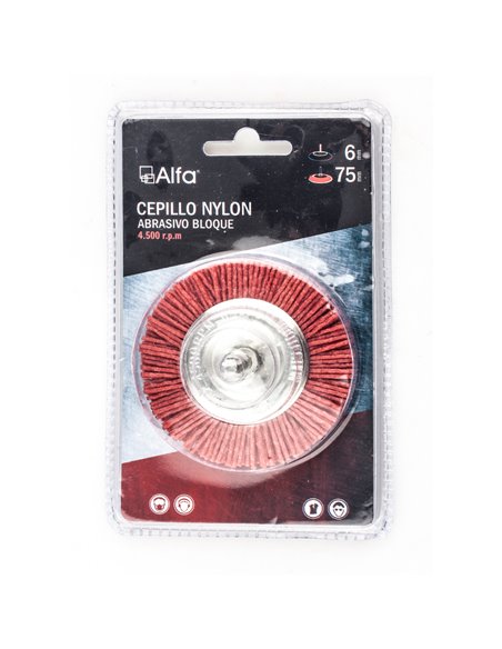 Cepillo bloque nylon stein 100mm con espiga 6mm