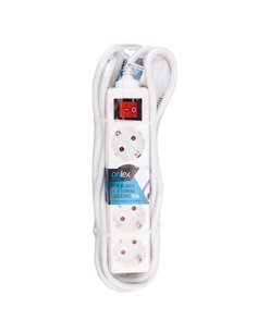 Base Onlex Blanca 4tomas Cable/Int 3mt 2