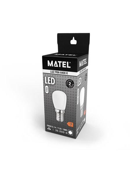 Lâmpada LED para refrigerador Matel E14 2W 6400K