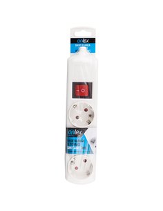 Base blanca onlex t/t interruptor sin cable 3 tomas 2