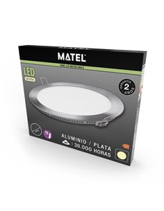 Downlight Led Redondo Plata 18w Neutra 2