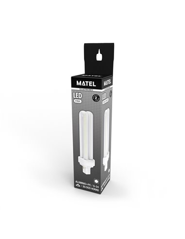 Plc matel g24 lâmpada led 9W 6400K