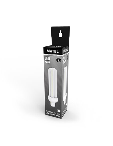 Plc matel g24 lâmpada led 9W 6400K