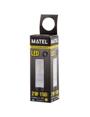 Lâmpada LED G9 matel 2W cerâmica 2700K