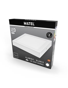 Downlight Led Superf Cuadr Blanco 18w Fr 2