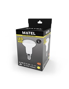 Lâmpada refletora LED Matel E14 R50 6W 2700K 2