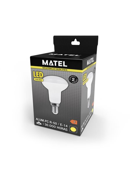Bomb Led Reflectora R-50 E14 6w Calida
