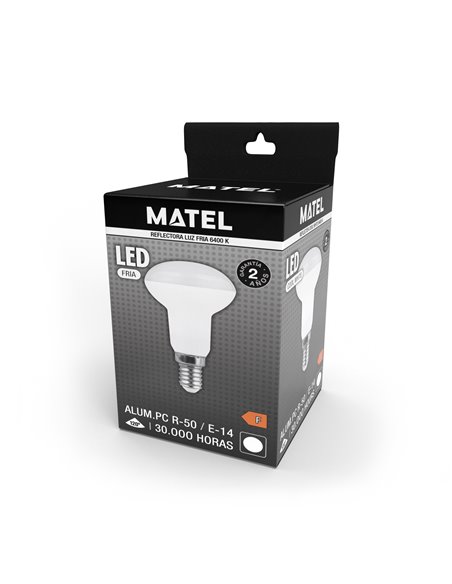 Lâmpada refletora LED Matel E14 R50 6W 6400K