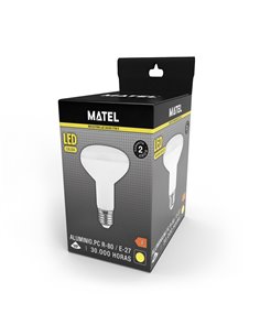 Lâmpada refletora LED Matel E27 r80 10W 2700K 2