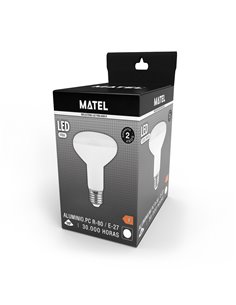 Bombilla led reflectora matel e27 r80 10w fría 2