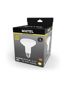 Lâmpada refletora LED Matel E27 R90 13W 2700K 2