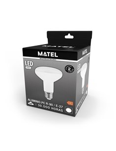 Lâmpada refletora LED Matel E27 r90 13W 6400K 2