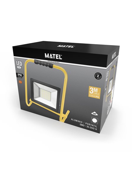 Proyector Led Soporte Negro 1,5mt 20w F