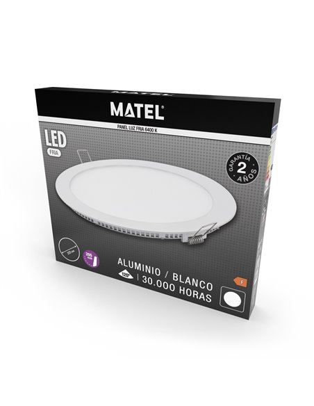 Downlight LED redondo branco Matel 15w 6400K