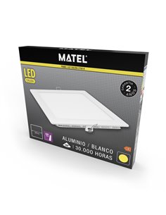 Downlight Led Cuadrado Blanco 18w Calida 2