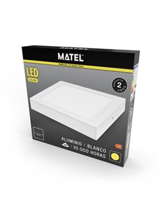 Downlight Led Superf Cuadr Blanco 18w Ca 2