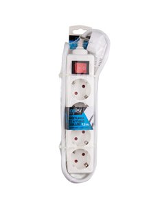 Base blanca onlex t/t interruptor cable 1,5 mts 4 tomas 2