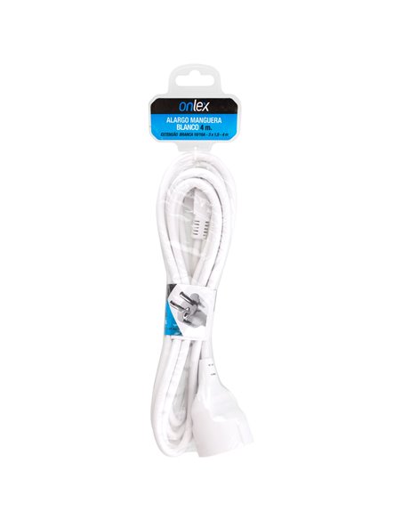 Alargo manguera onlex 10/16a 3x1,5mm blanco 4mts