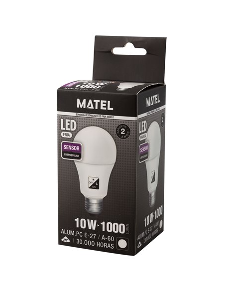 Bomb Led Estandar Sens Crepusc E27 10w F