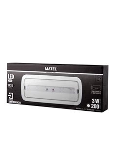 Luz Emergencia Led 3w 200lm 24cm 2