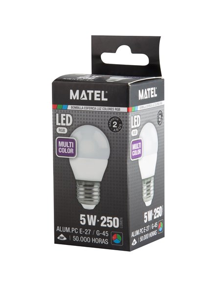 Bomb Led Esferica E27 5w Rgb