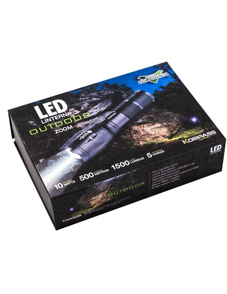Linterna led korpass recargable 10w