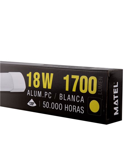 Tela LED integrada em matel branco 18W 60cm 2700K