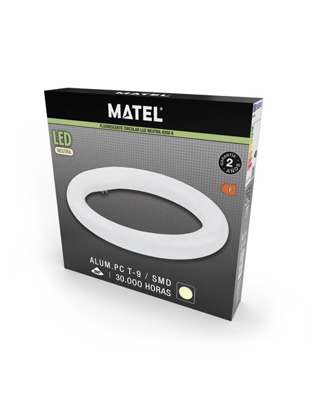 Matel circular LED fluorescente 40cm 32W 4200K