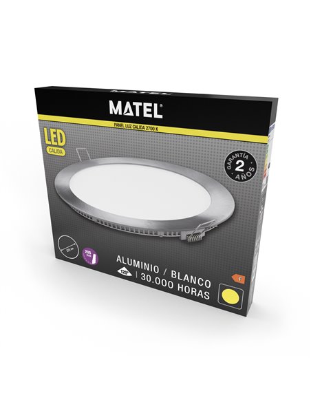 Downlight Led Redondo Plata 3w Cal