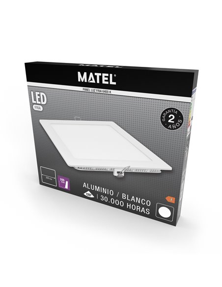 Downlight Led Cuadrado Blanco 12w Fria