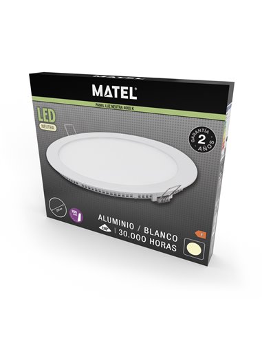 Downlight Led Redondo Blanco 24w Neutra