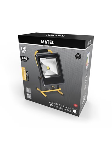 Proyector led recargable matel ip65 10w fría