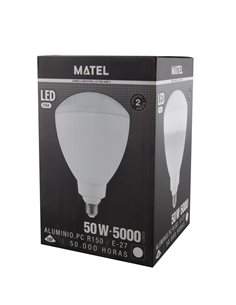 Bombilla led matel e27 industrial r150 50w fría 2