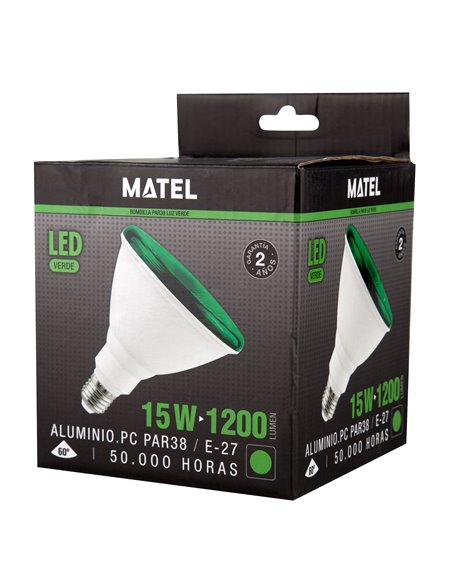 Bomb Led Par 38 Ip65 E27 15w Verde