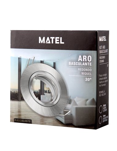 Kit aro basculante matel redondo níquel