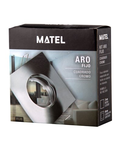 Kit de anel fixo cromado matel quadrado