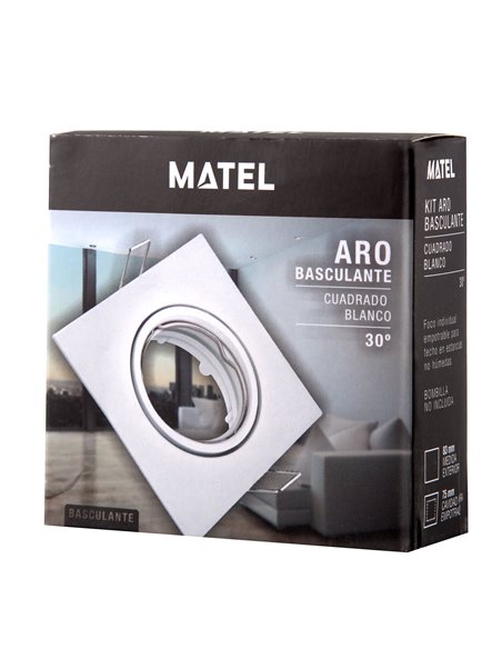Kit de anel de balanço quadrado branco em matel