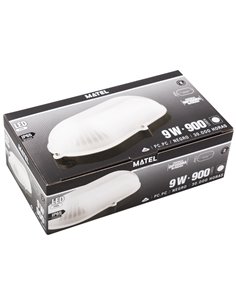 Aplique Led OVal Negro Ext Ip65 9w Fria 2