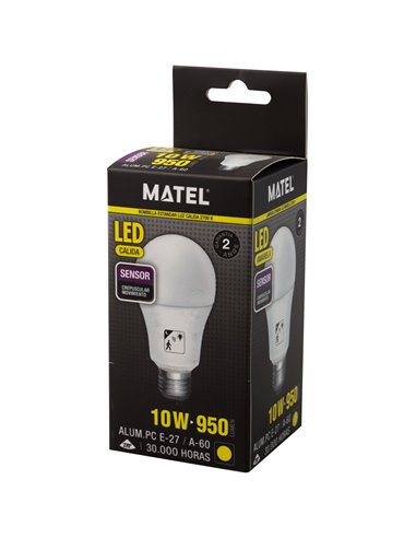 Bomb Led Estandar Sens Pir+Cre E27 10w C