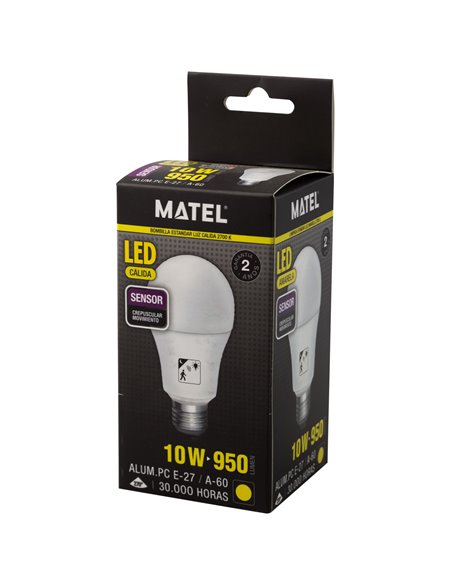 Bomb Led Estandar Sens Pir+Cre E27 10w C