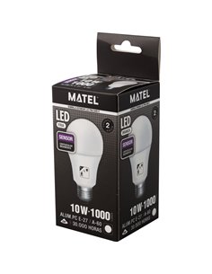 Bombilla led matel crepuscular y movimiento e27 10w fría 2