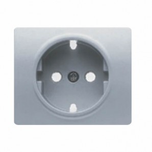 Tapa enchufe schuko 2P+TT ALUMINIO MERCURIO BJC IRIS 18724-MA