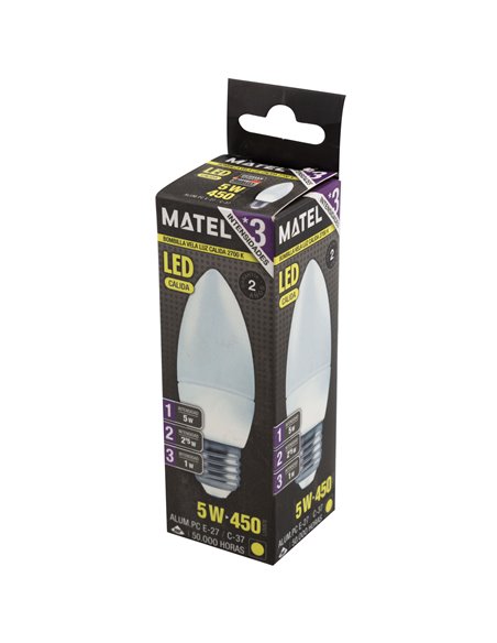 Bomb Led Vela 3 Intensid E27 5w Cal