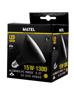 Lâmpada LED para jardim par38 IP65 matel E27 15W 2700K 2