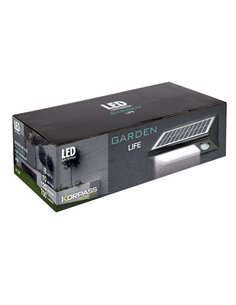 Aplique Led Solar Negro Sensor 27cm 8w 2