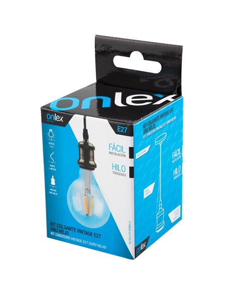 Kit Colgante Vintage E27 Oro Viejo