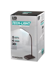 Lámpara led korpass 5w oval negra 2